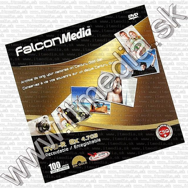 Image of Falcon Media DVD-R 8x  NormalJC Archival *gold* UHC (IT8550)